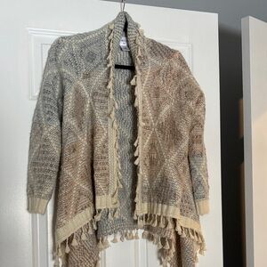 Elegant Fringe Knit Cardigan